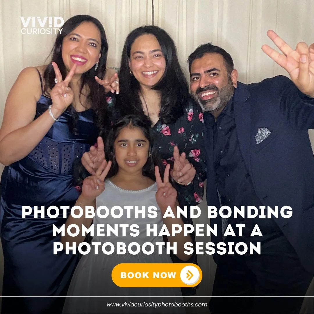 This is why a photobooth belongs at your next event. Not as a decoration. Not as an afterthought tucked into a corner. As an actual experience that pulls people together and gives them something to do with all that celebration energy.

✨ Think about 
