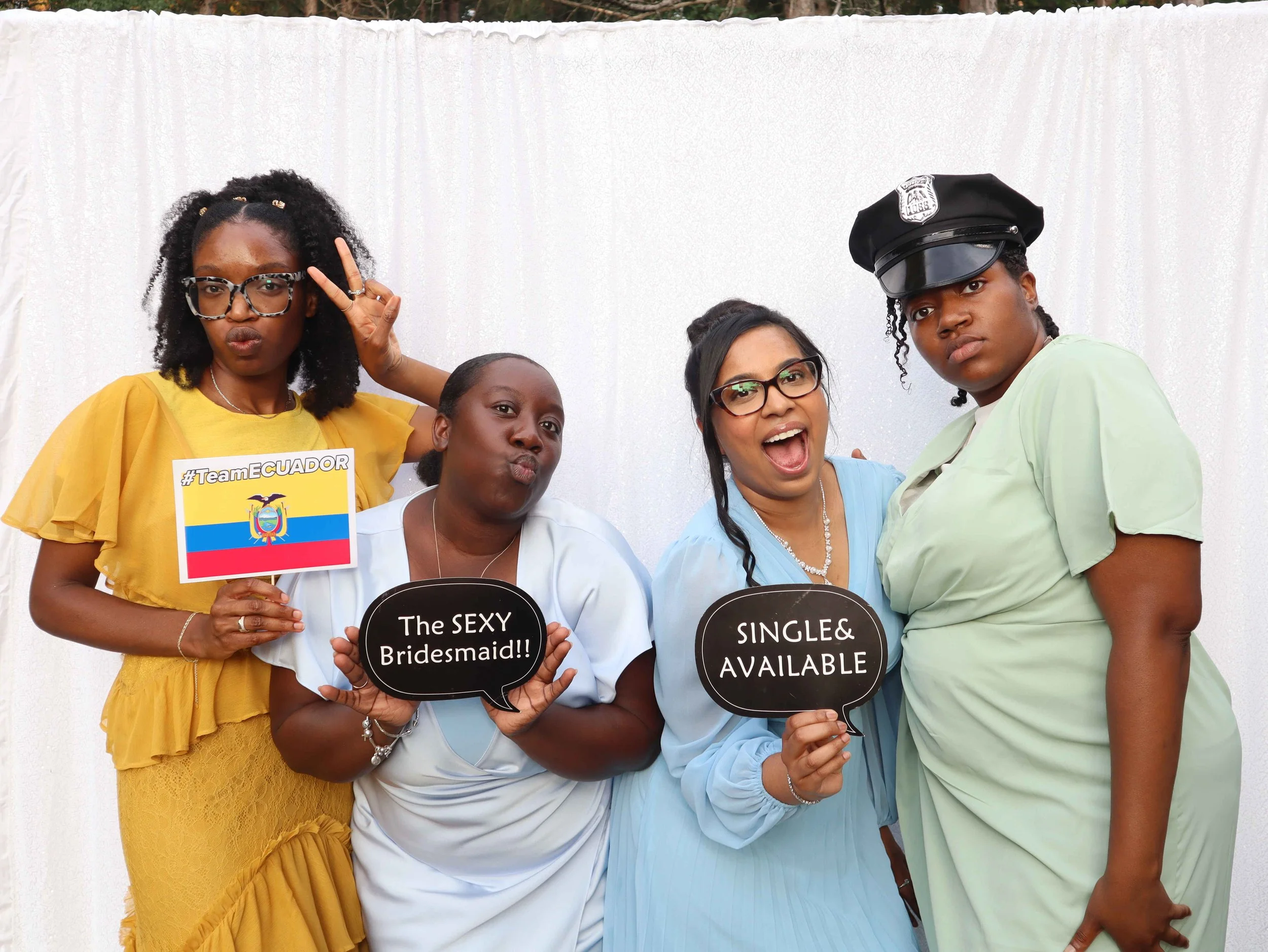 People enjoy the props, the photobooth, the works! We're here so you and your guests can enjoy!