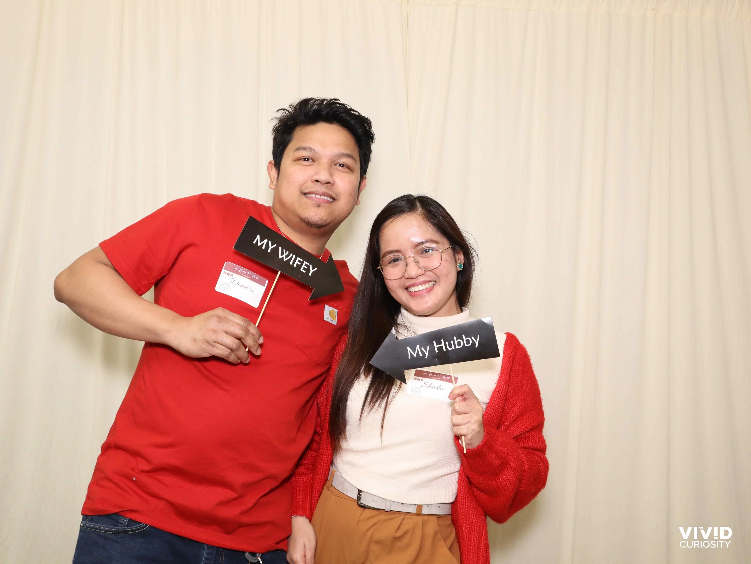 Moving beyond standard hearts and roses, the interactions at the photobooth says it all!