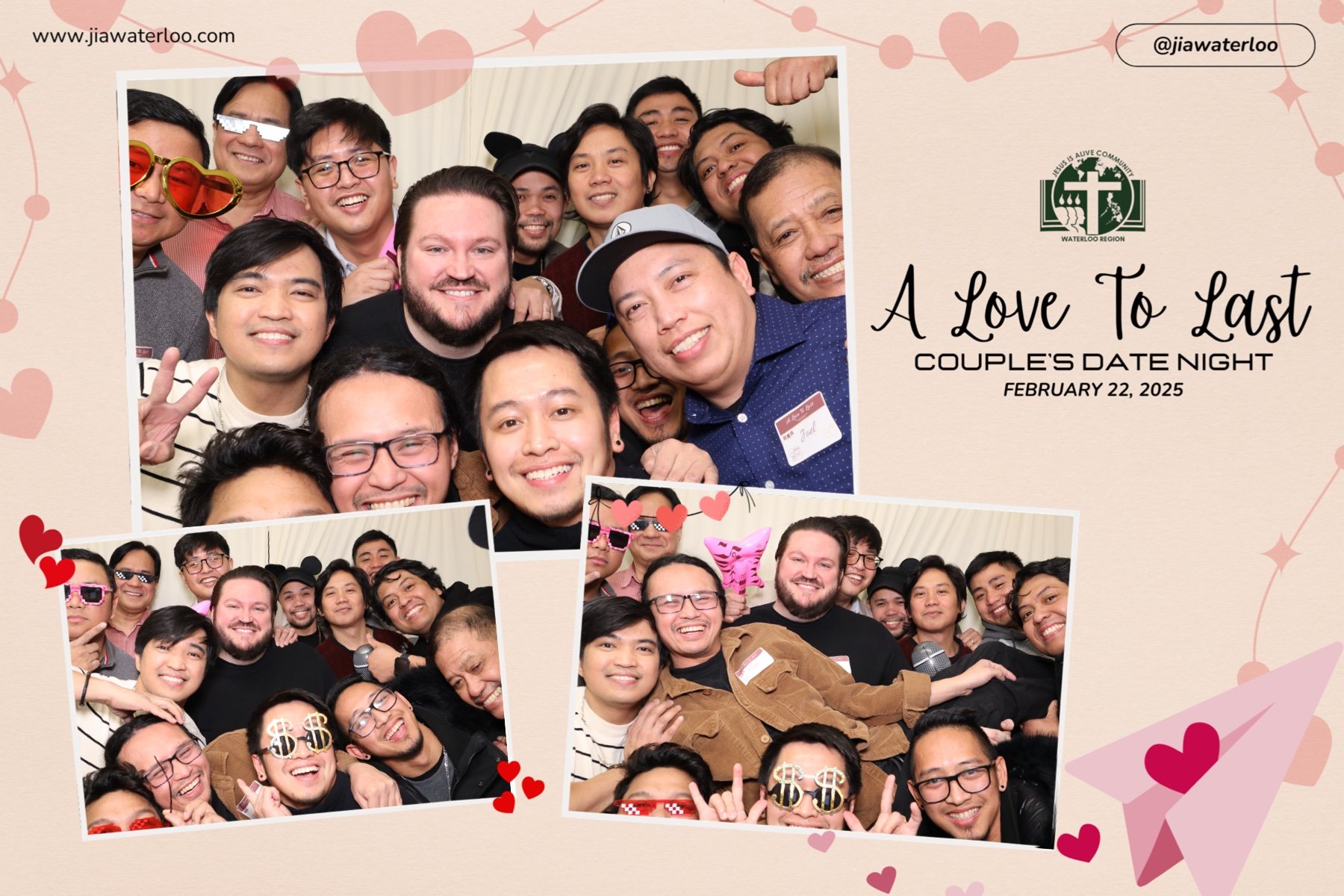 Friends pulled in more friends and before we knew it, the photobooth was filled with smiling faces!