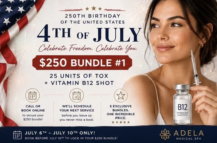 Fourth of July medical spa specials on aesthetic, skincare, and wellness treatments at Adela Medical Spa in Canton, Ohio