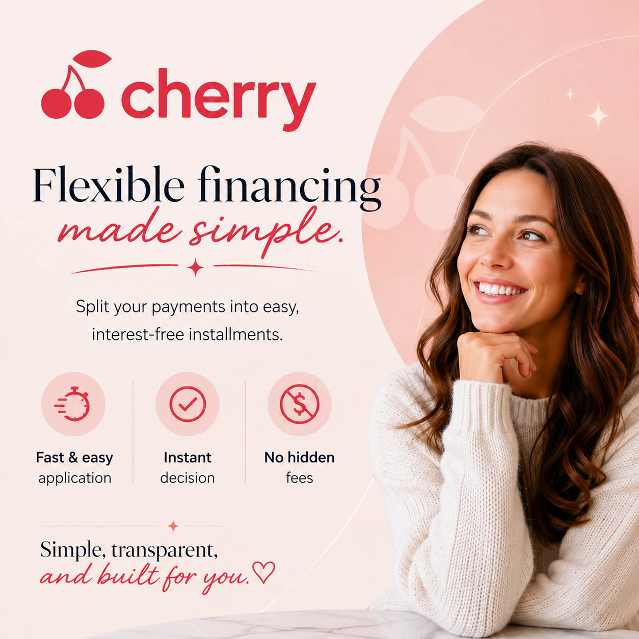 Cherry financing at Adela Medical Spa with flexible payment plans, fast approval, and interest-free installment options.