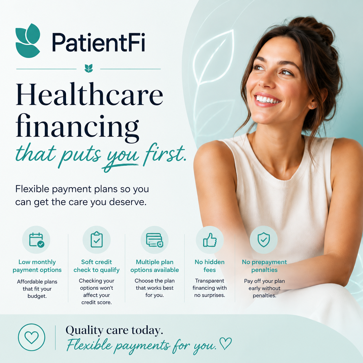 PatientFi financing at Adela Medical Spa with flexible monthly payments, soft credit check, and healthcare financing options.