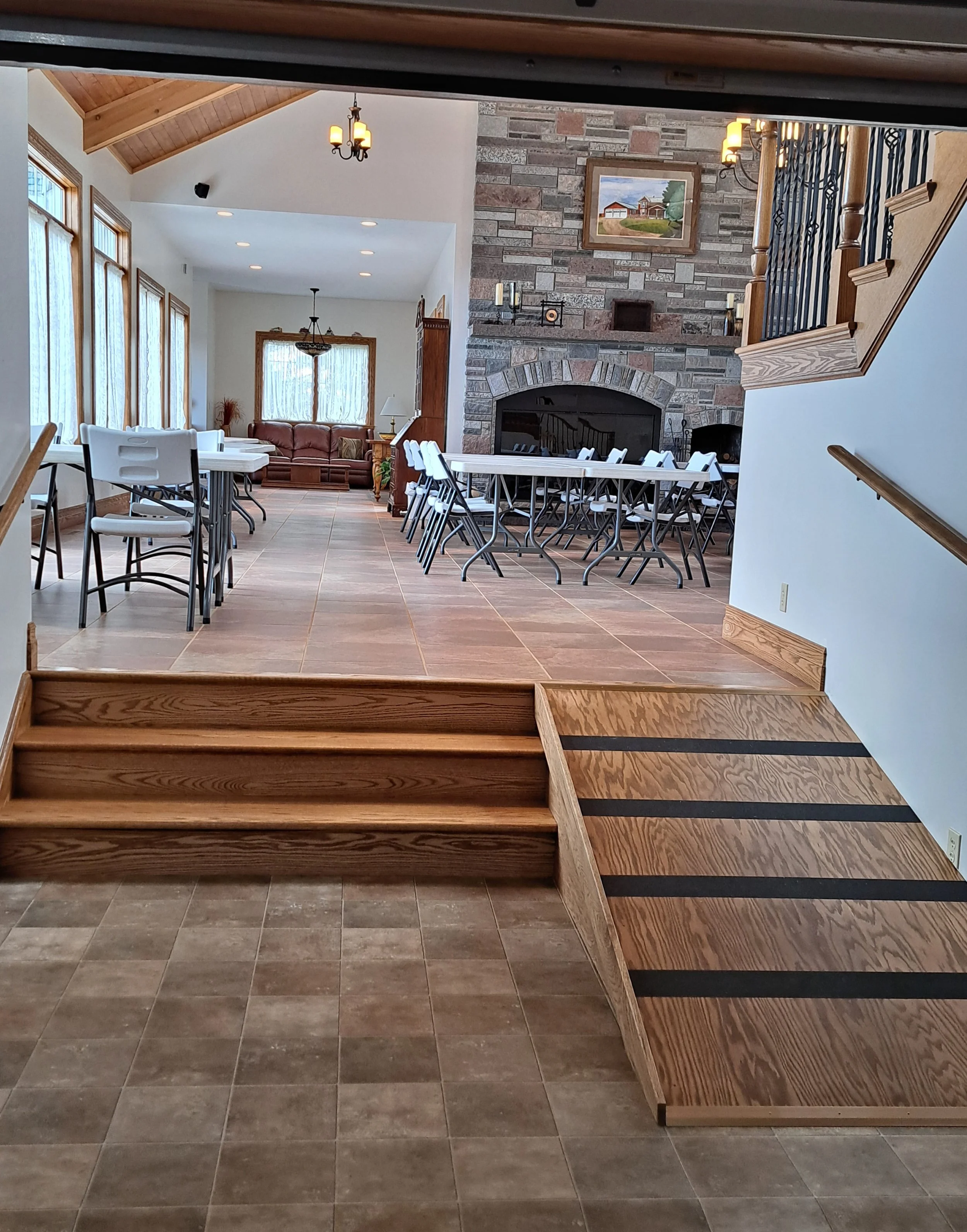 Eliminate the stairs to be able to roll your carts, wagons & bags straight to the Great Room!