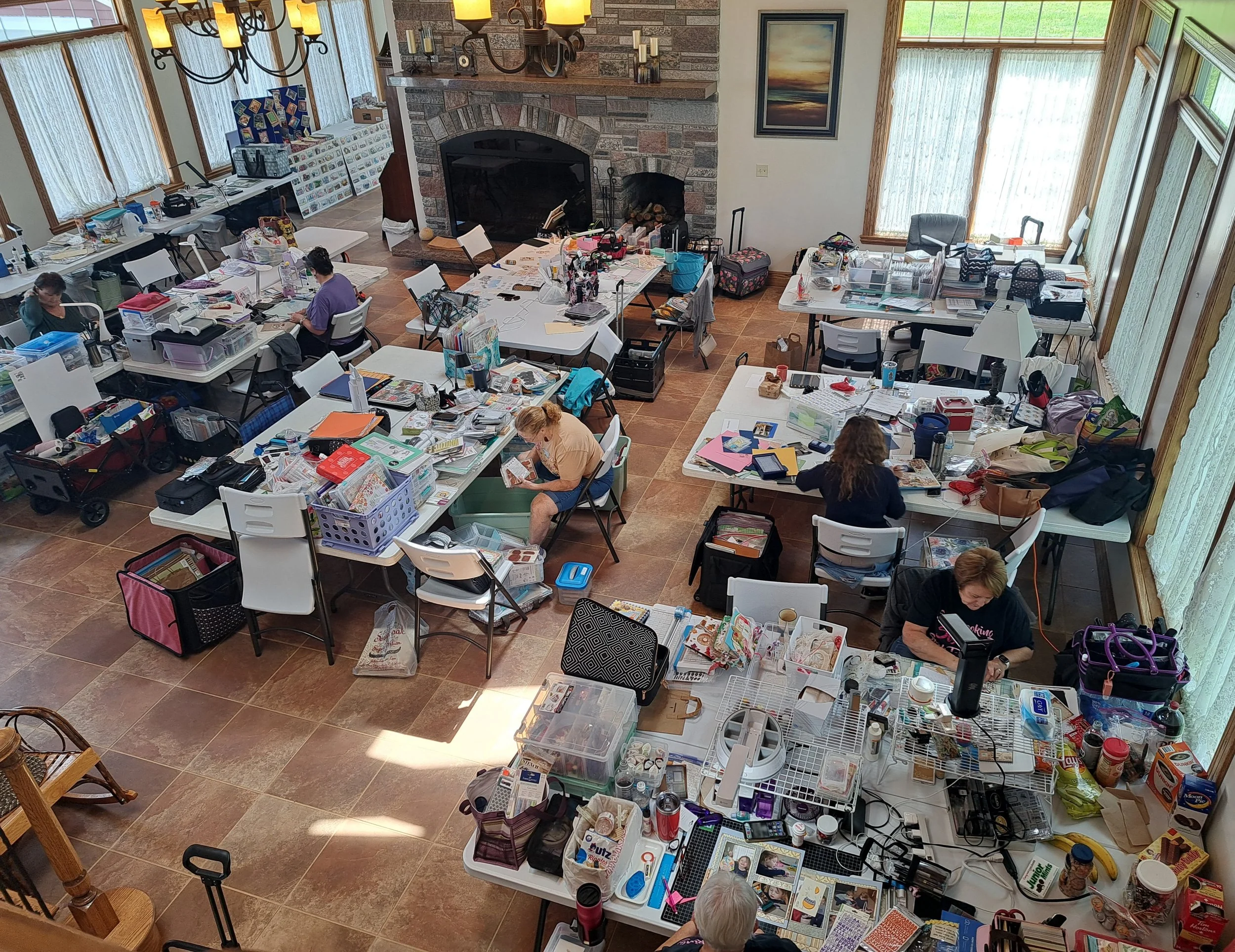 Enough room for everyone to have their own table & not have to share!