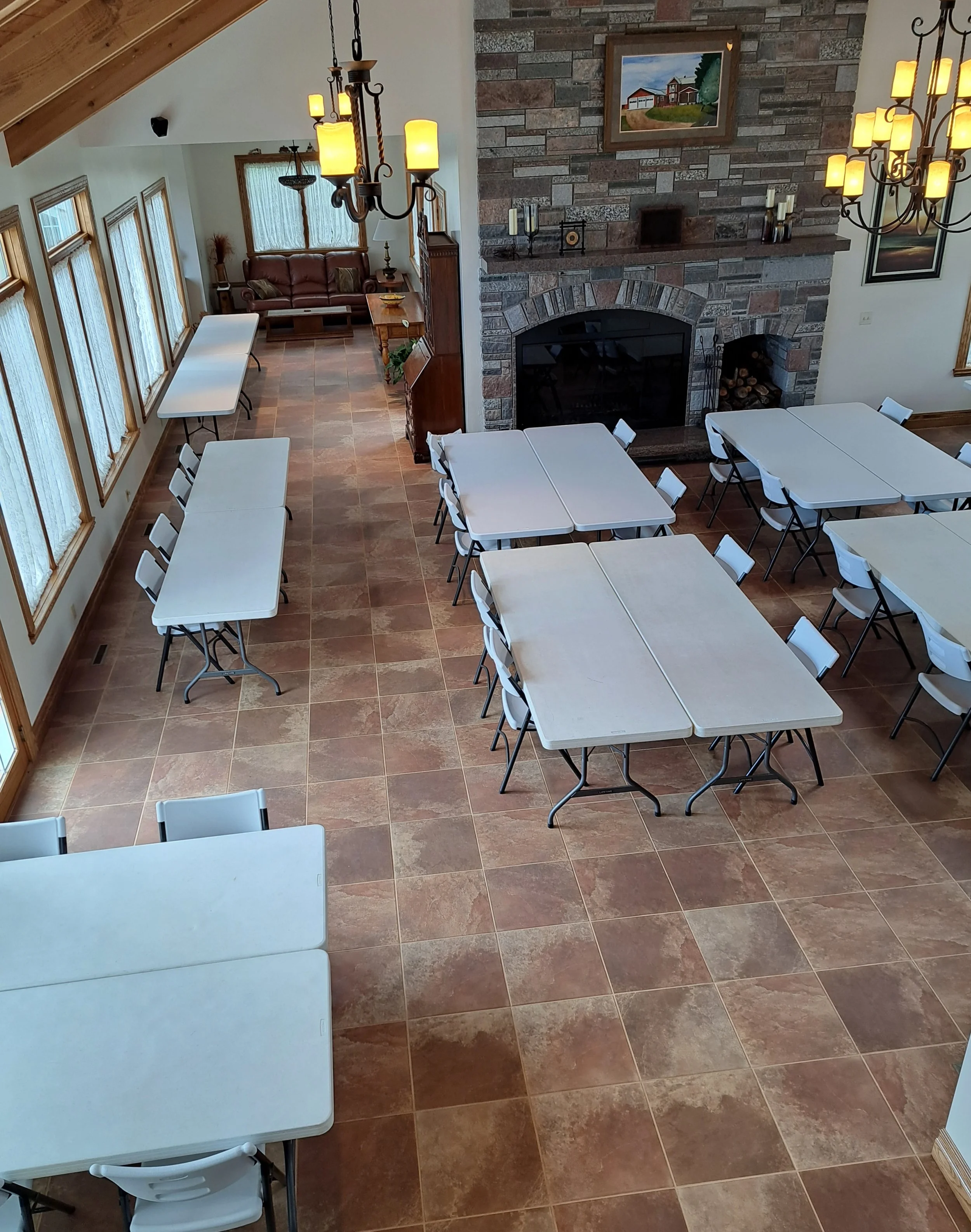 Set up the tables to whatever configuration works for your group.
