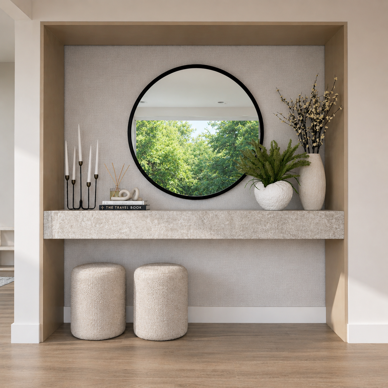 Miami luxury interior designer custom millwork foyer remodel.png
