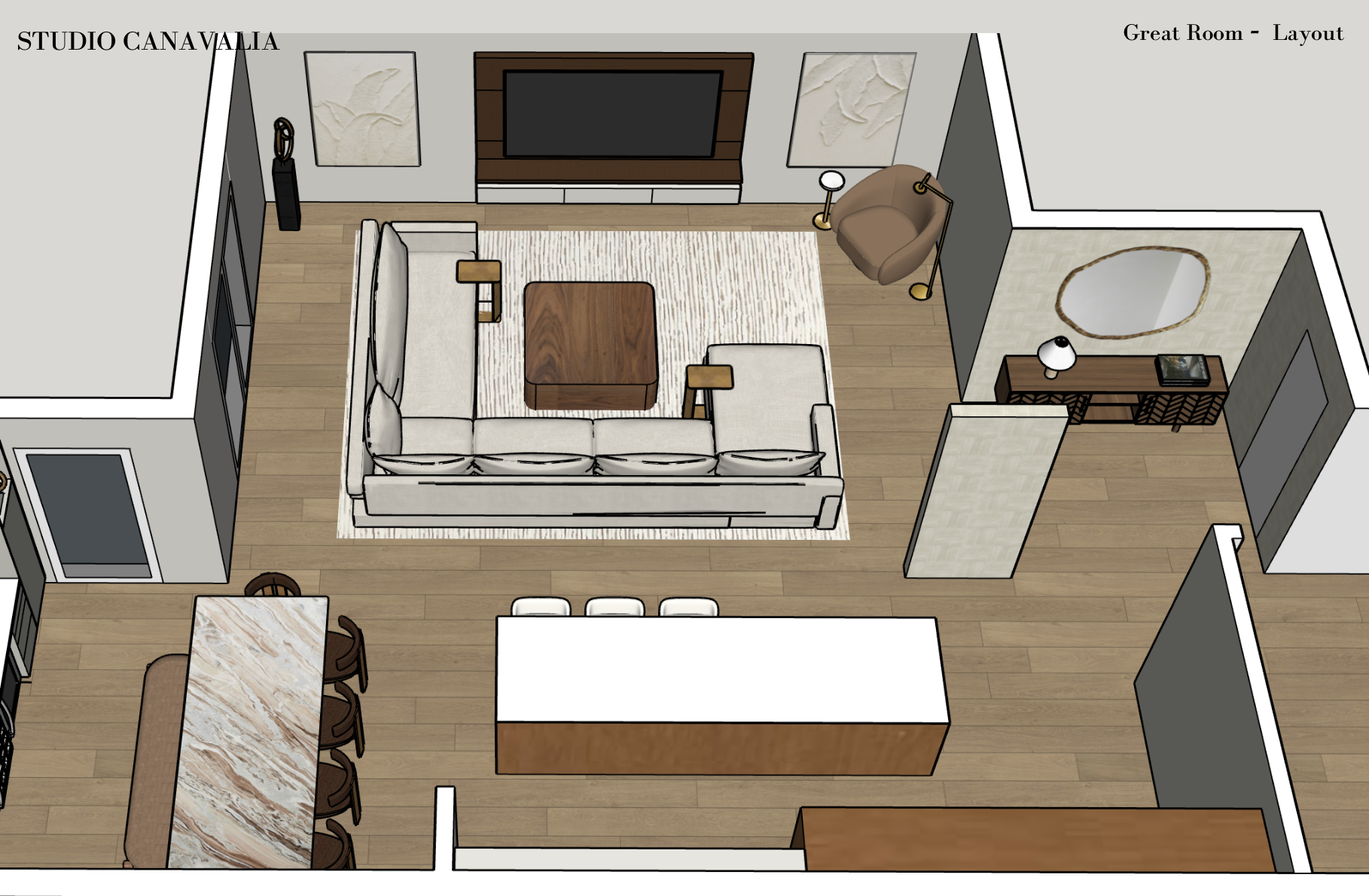 South Beach Living Room Interior Design