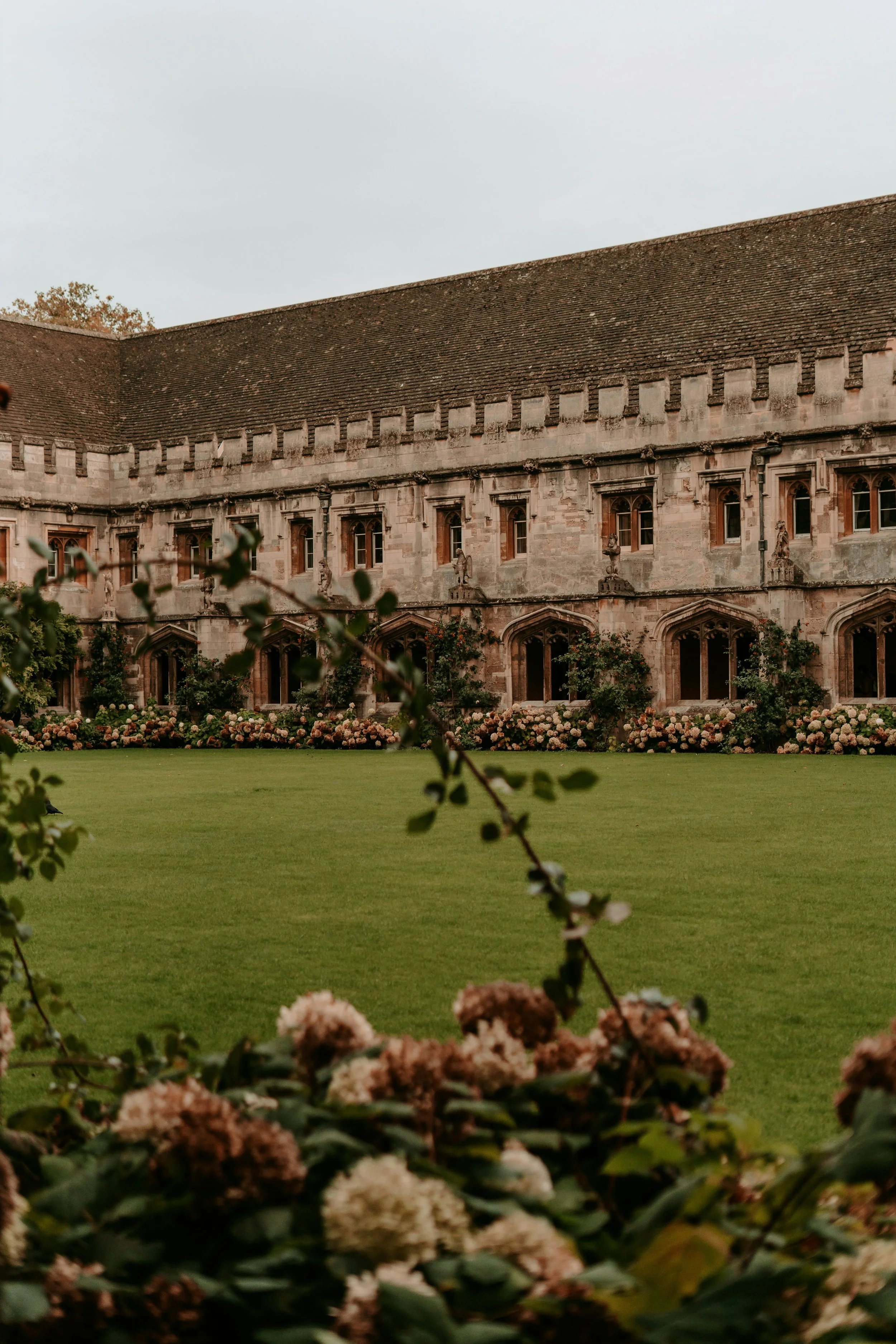 A luxury historic wedding venue in the UK with hydrangea gardens planned by Lalla Crippa London wedding planner