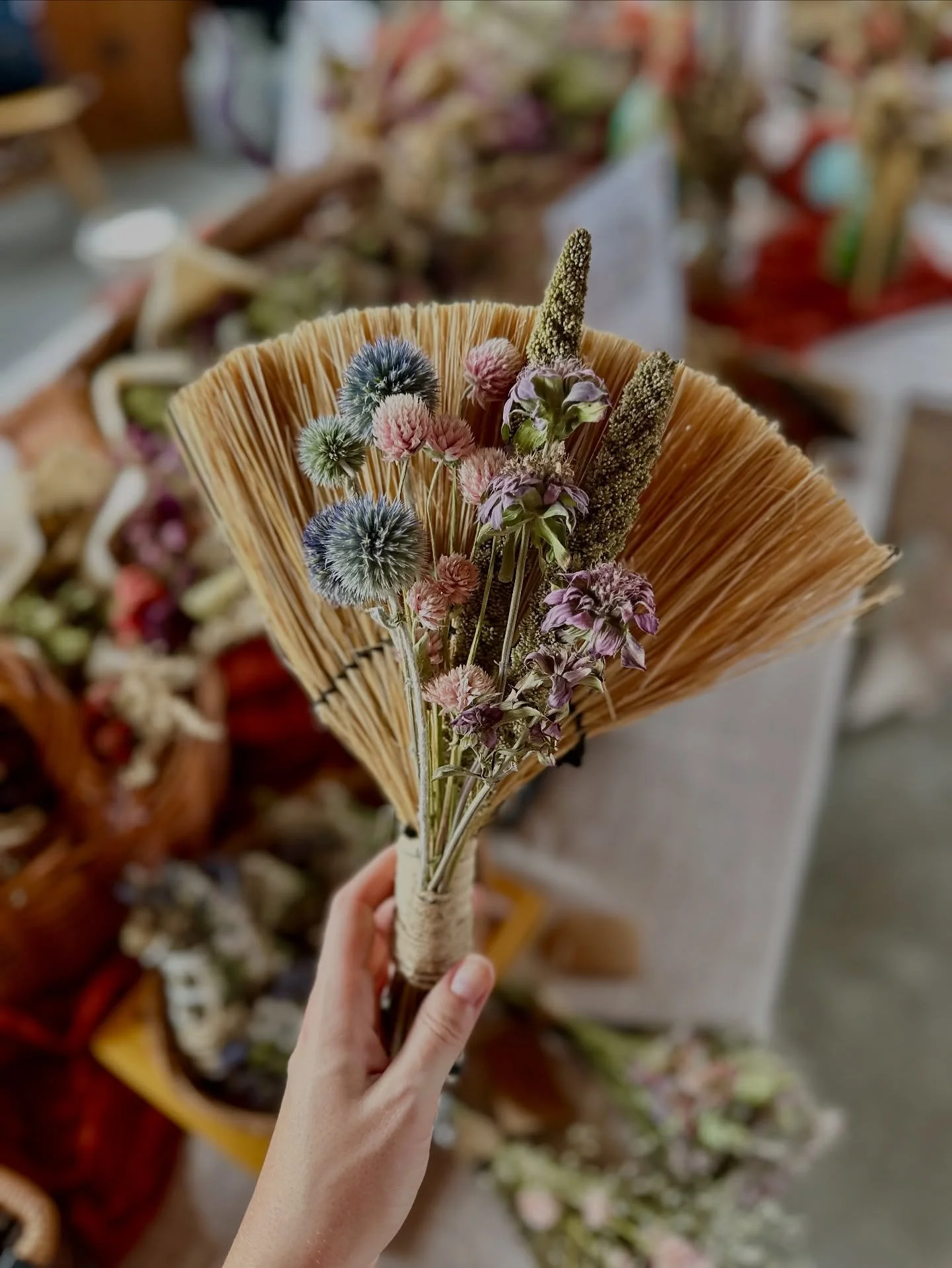 A broom near your doorway keeps the keeps the negative influences away 🧹✨ 

I wanted to find ways to incorporate magical practices into my craft, and bouquet brooms are just one of the ways I love to do that! It&rsquo;s believed that hanging a broom
