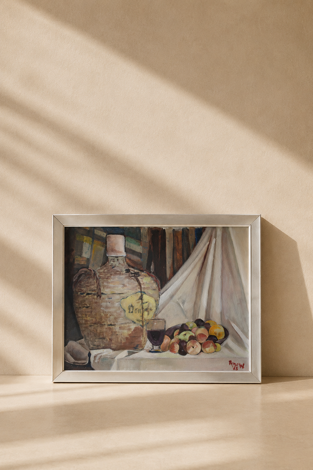 Vintage still life - wine & fruit