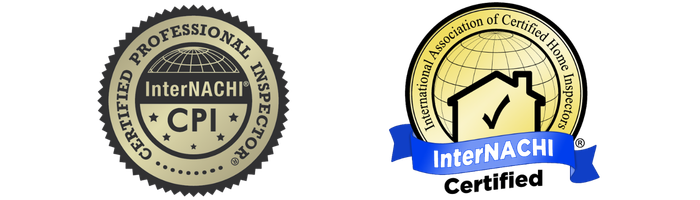 InterNACHI Certified Professional Inspector (CPI) and InterNACHI Certified Home Inspector certifications displayed for White Oak Home Services home inspection company.