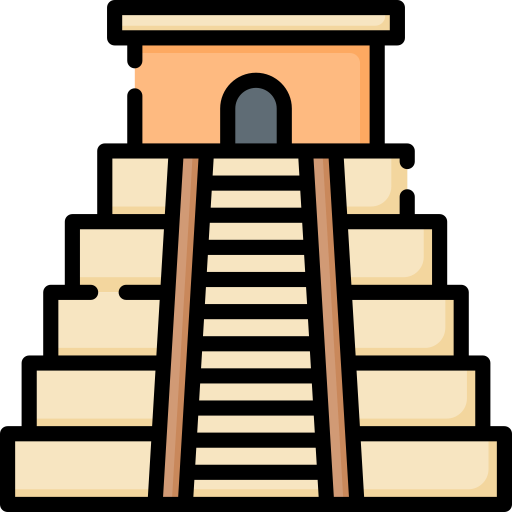 A simple cartoon ancient pyramid.