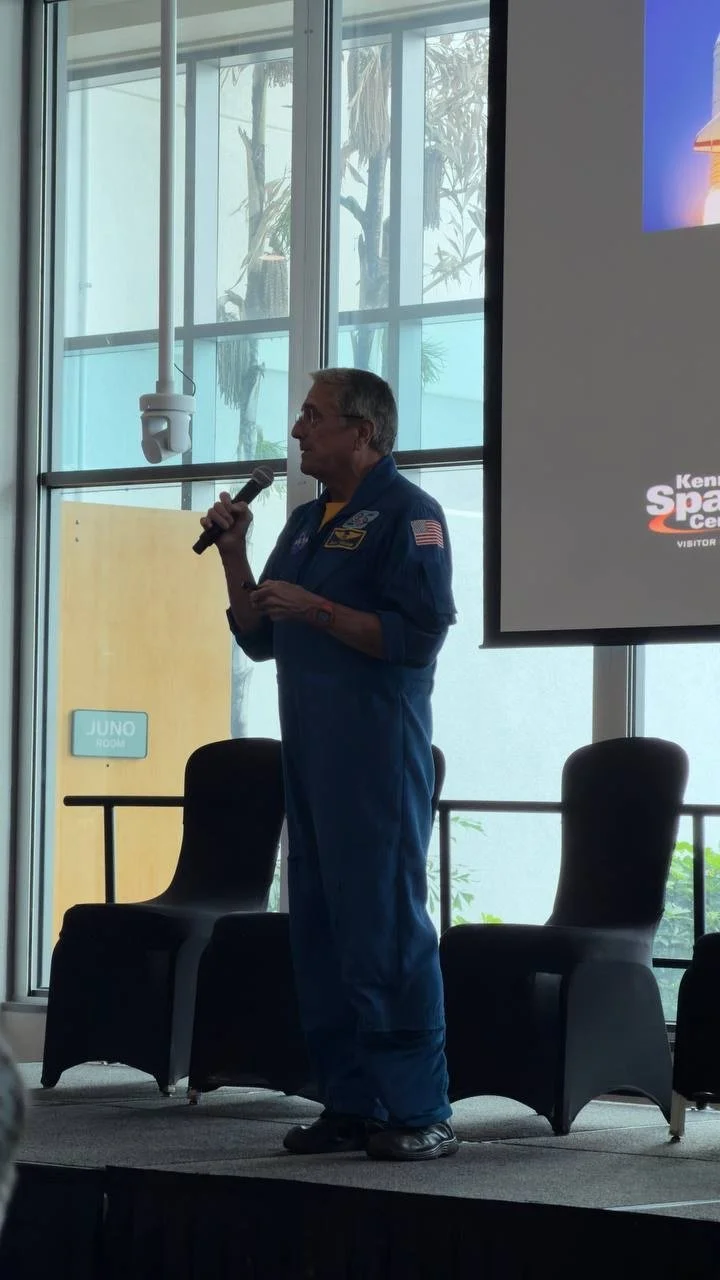 The astronaut talk in the early afternoon.