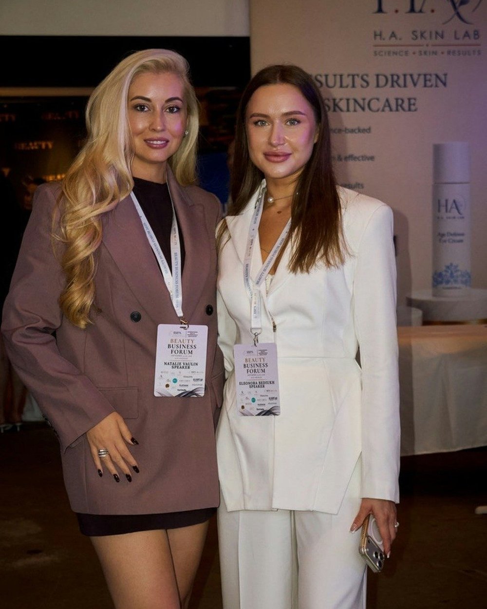 Natalie Vaulin and Eleonora Bediukh, speakers at Beauty Business Forum 2026 in Los Angeles
