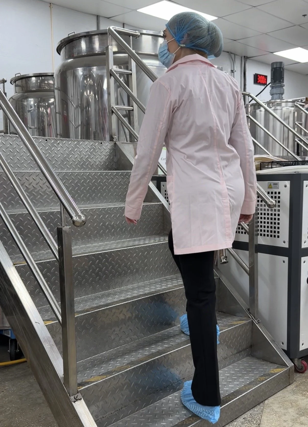 Production floor and mixing tanks at the Vaulabs facility in Clearwater, Florida