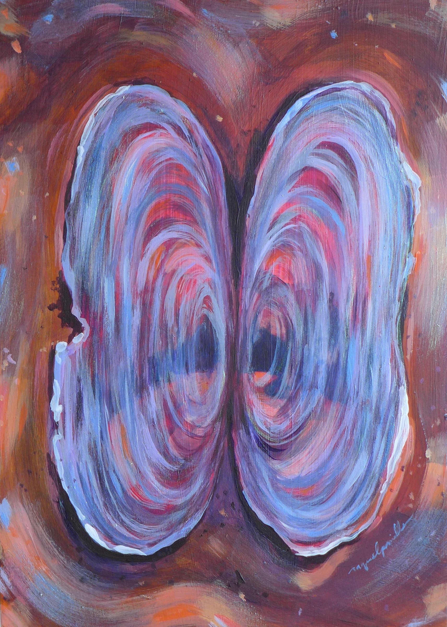 Mussel shell in the sand 