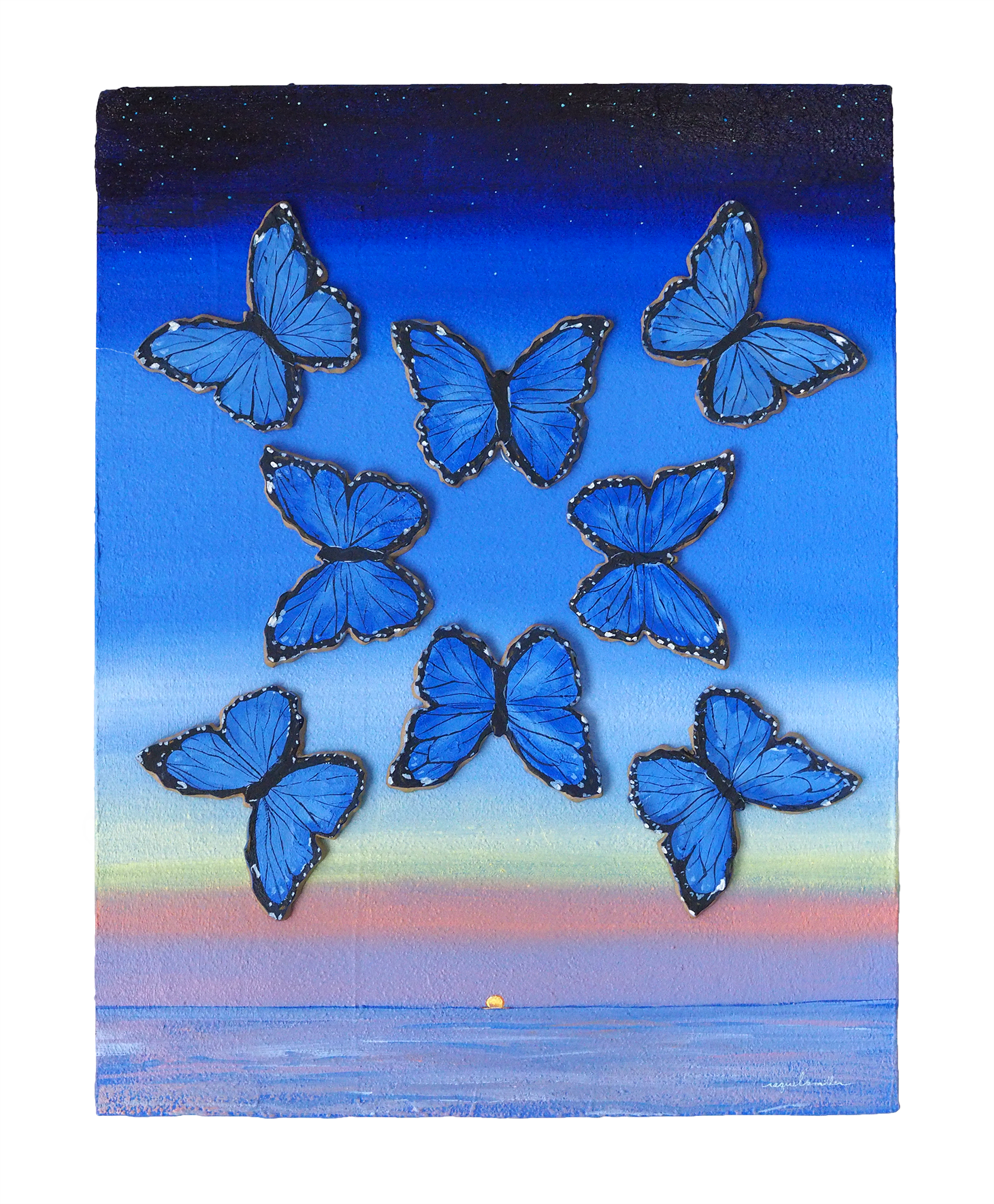 Warming wings in the rising sun 