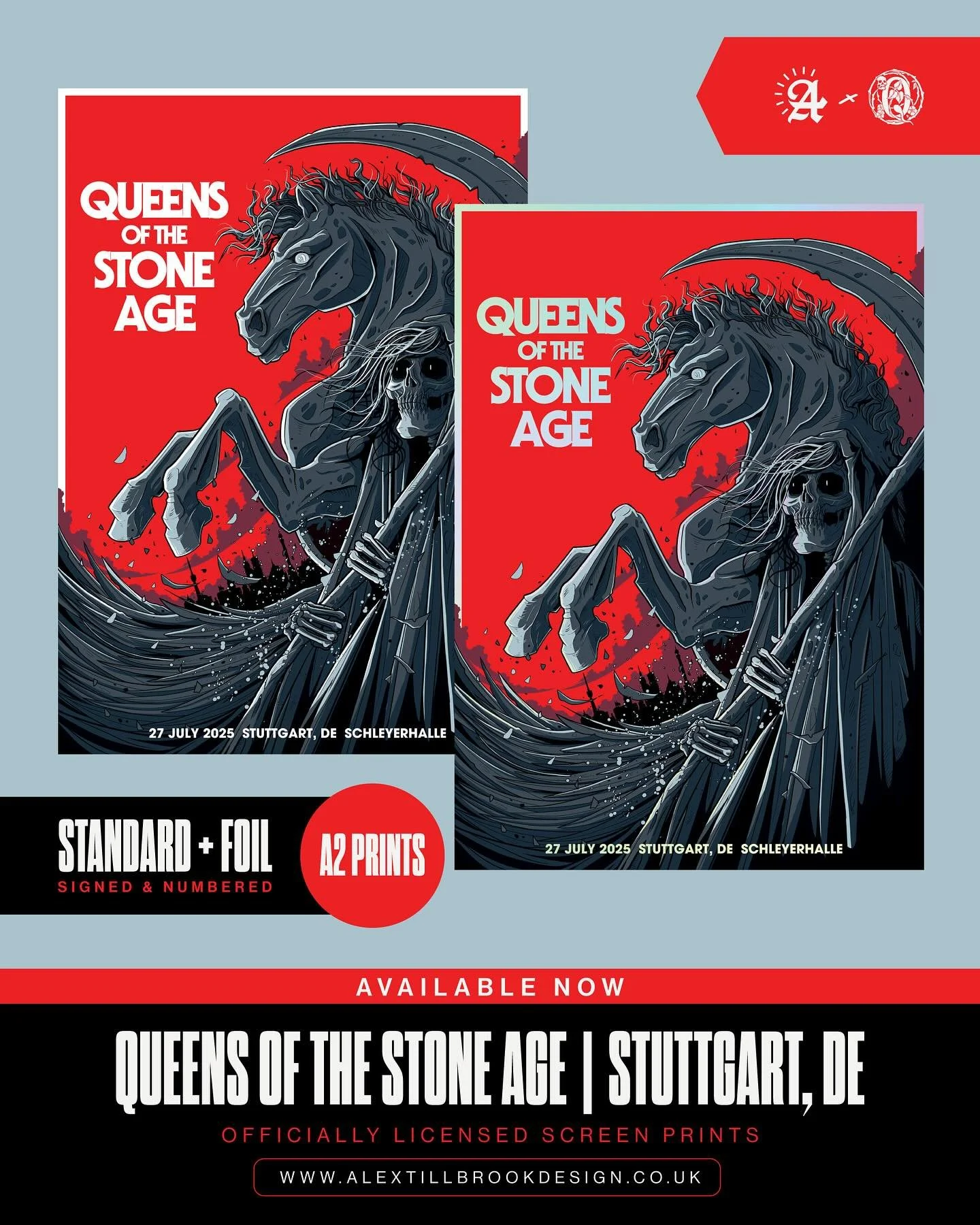 I have a handful of limited edition screen prints for the @queensofthestoneage Stuttgart show available on my store now.

All prints signed and numbered. 

Link in bio!

-

#queensofthestoneage #qotsa #stuttgart #screenprint #art #artist #artwork #pr