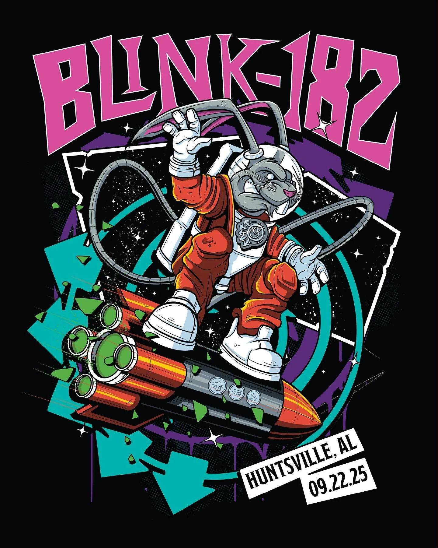 Blink-182 - Huntsville, AL

Here&rsquo;s the design for last nights show in Hunstville, AL on the Missionary Impossible Tour.

-

#bandmerch #tour #tourart #bandshirt #illustration #artwork #illustrator #adobe #wacom #design #missionaryimpossibletour