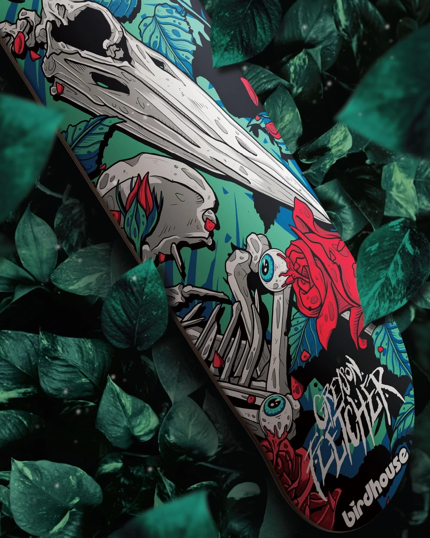 Birdhouse x Tillbrook series 
2/4

Here&rsquo;s the second deck I worked on in collaboration with @birdhouseskateboards for @greyson_fletcher 

-

#greysonfletcher #skateboard #art #illustration #birdhouseskateboards