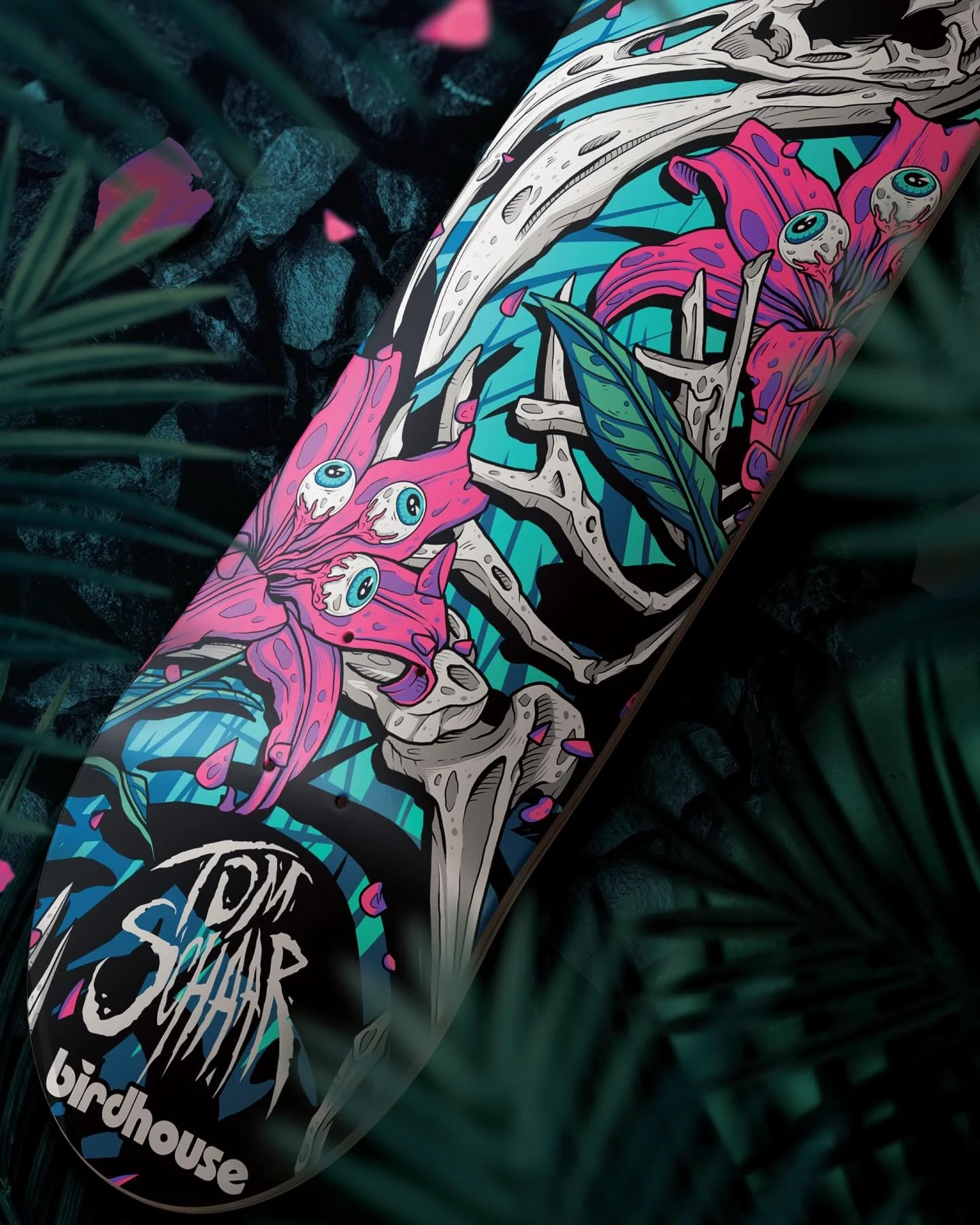 Birdhouse x Tillbrook series 
3/4

Here&rsquo;s the third deck I worked on in collaboration with @birdhouseskateboards for @tomschaar 

-

#tomschaar #skateboard #art #illustration #birdhouseskateboards