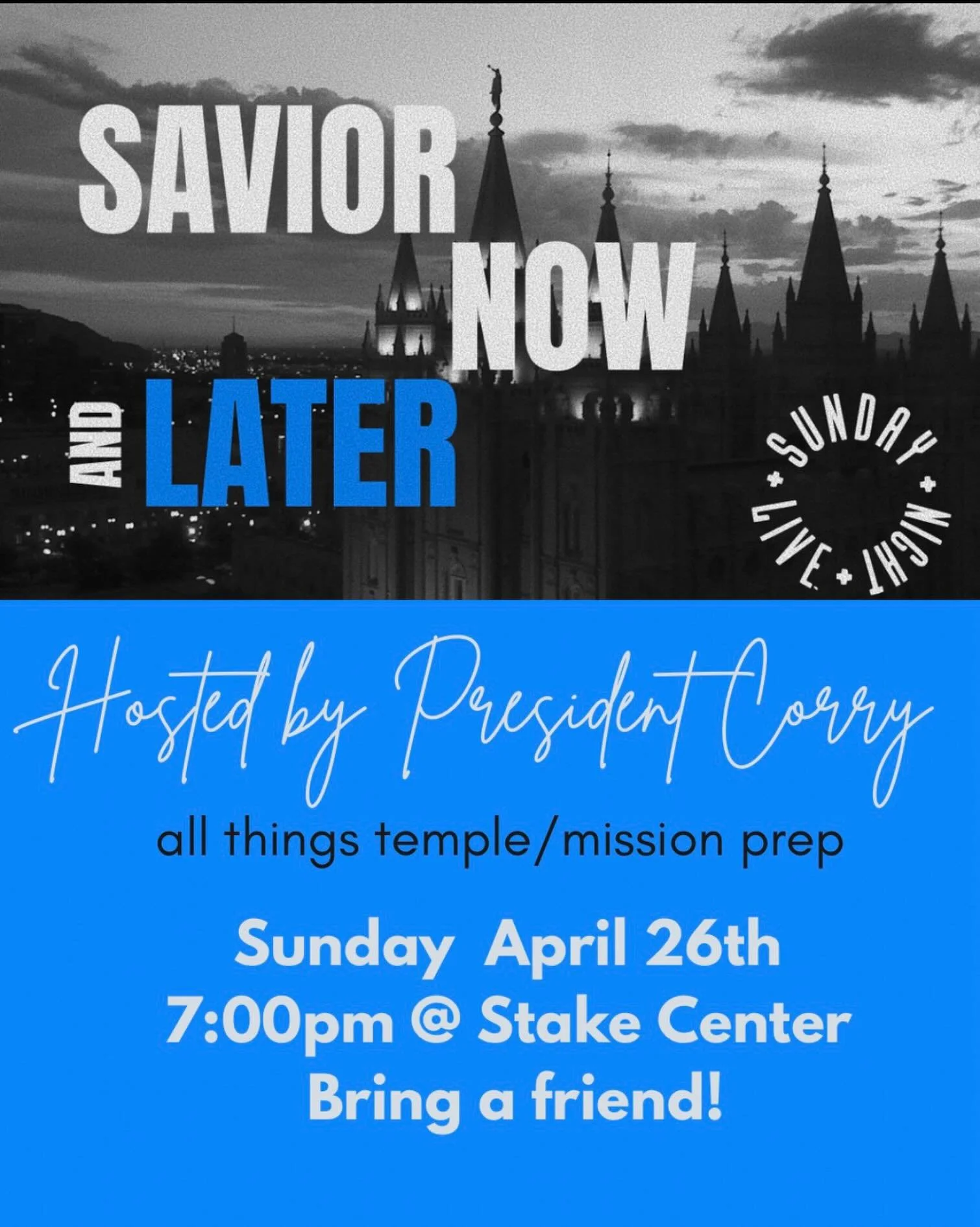 Calling all juniors and seniors! Please join us tomorrow April 26 at 7pm