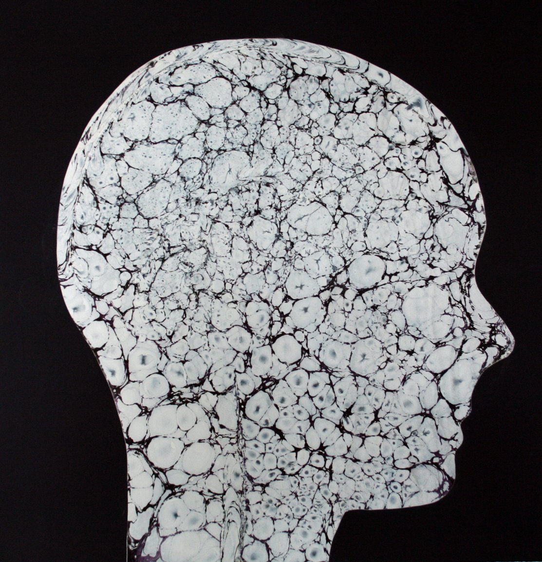 Untitled III, acrylic and collage on paper, 13.25 in. x 18 in., 2008.