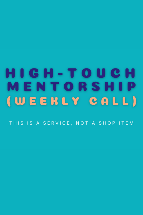 High-Touch Mentorship (Weekly Call)