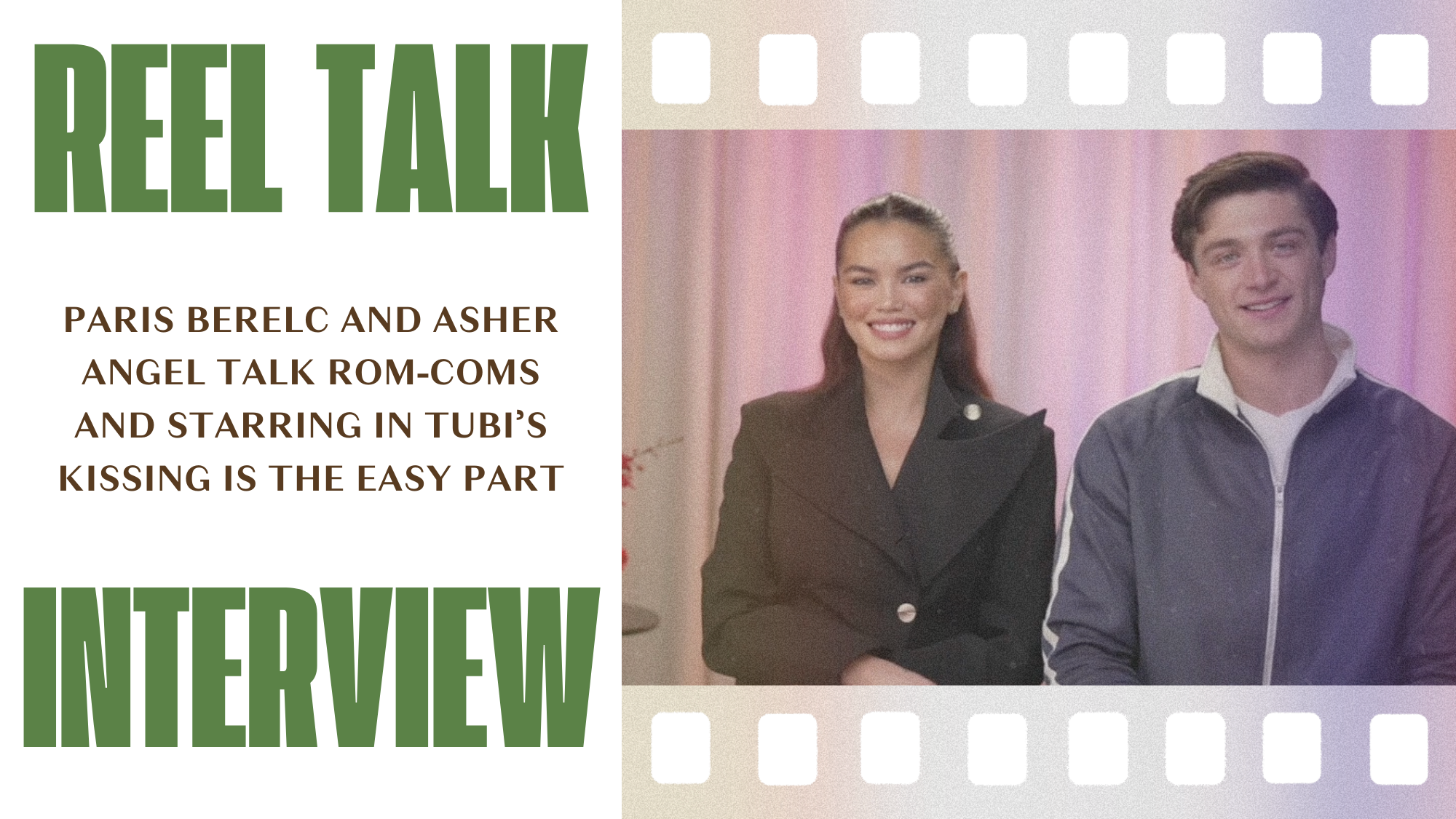 Reel Talk: Paris Berelc and Asher Angel Talk Rom-Coms and Starring in Tubi’s Kissing is the Easy Part