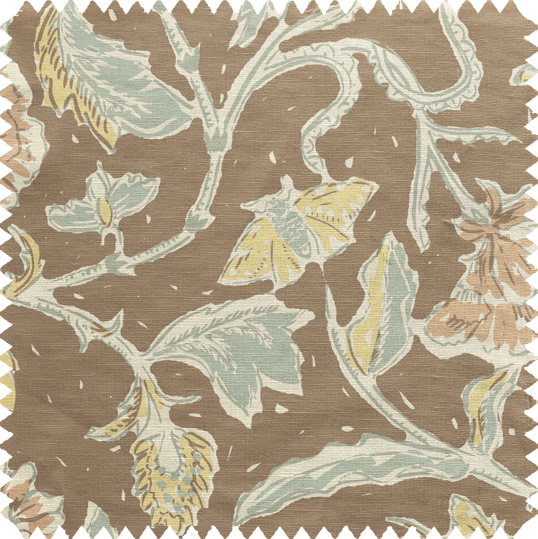 Bota Flower Fabric in Coriander