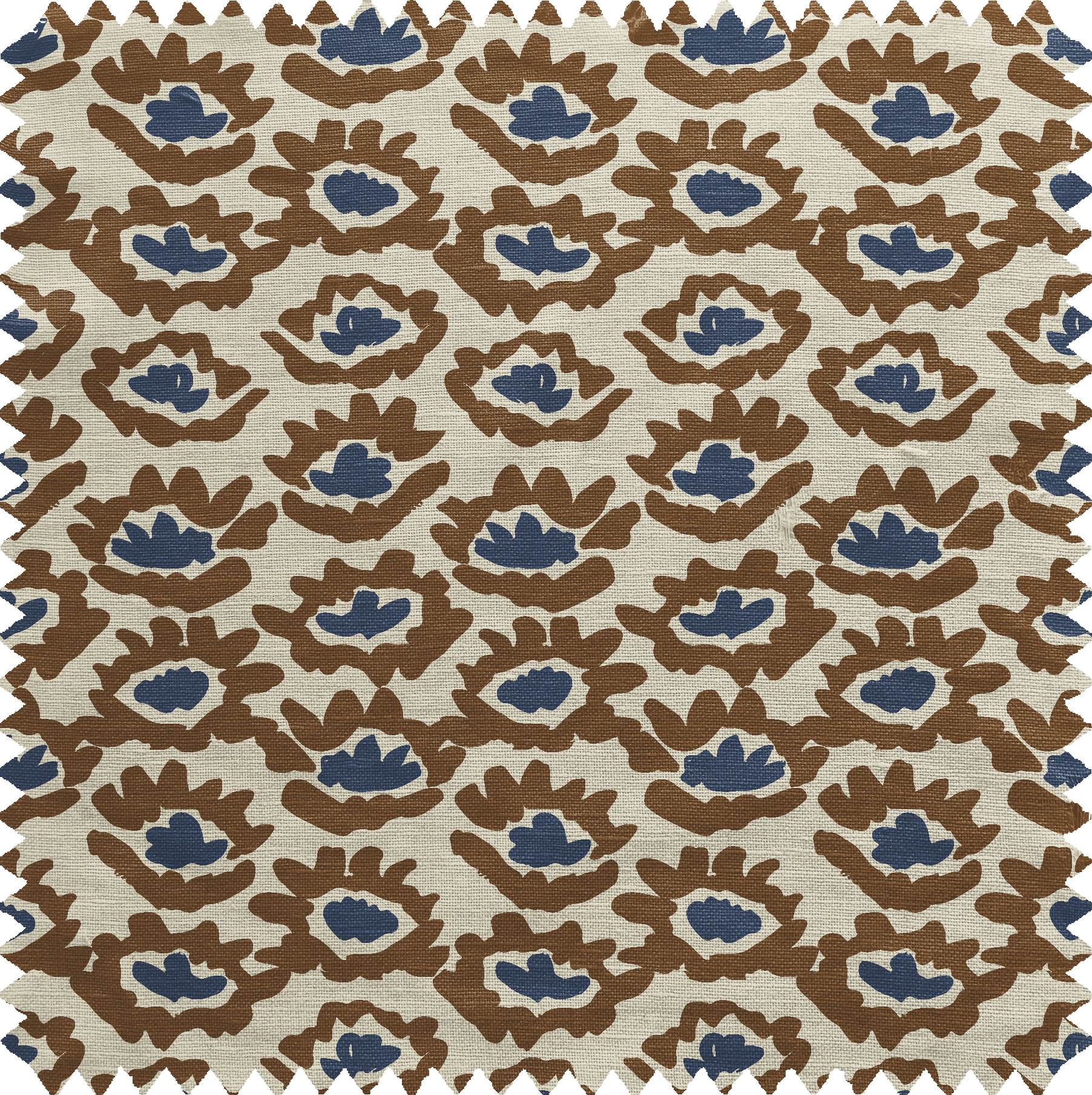 Lotus Fabric in Cobalt