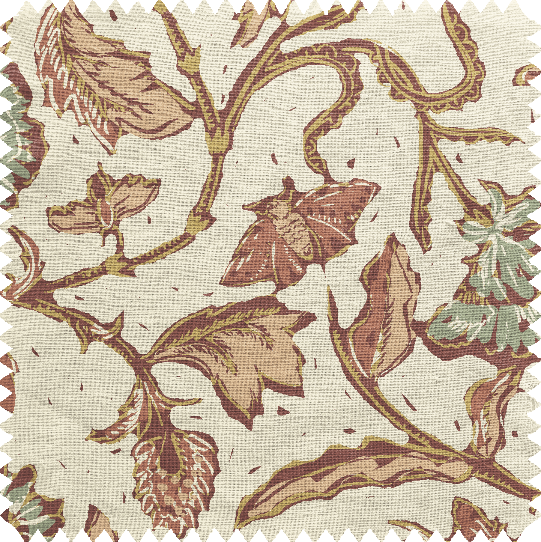 Bota Flower Fabric in Salmon