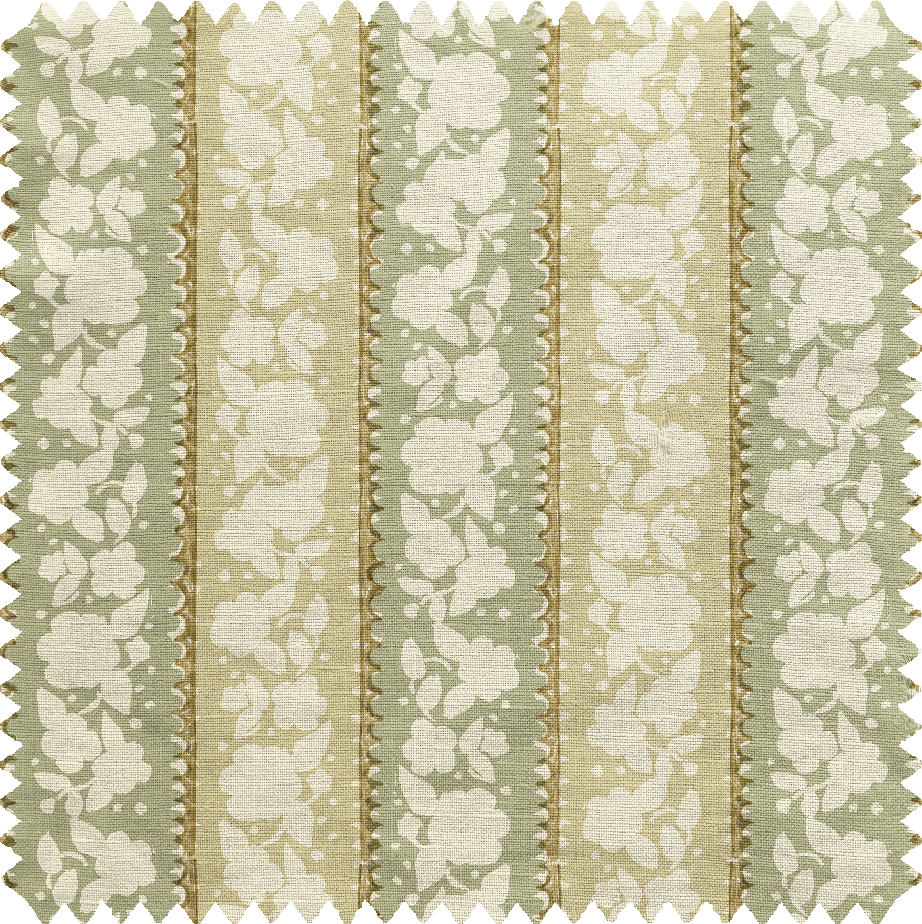 Scallop Stripe Fabric in Sage