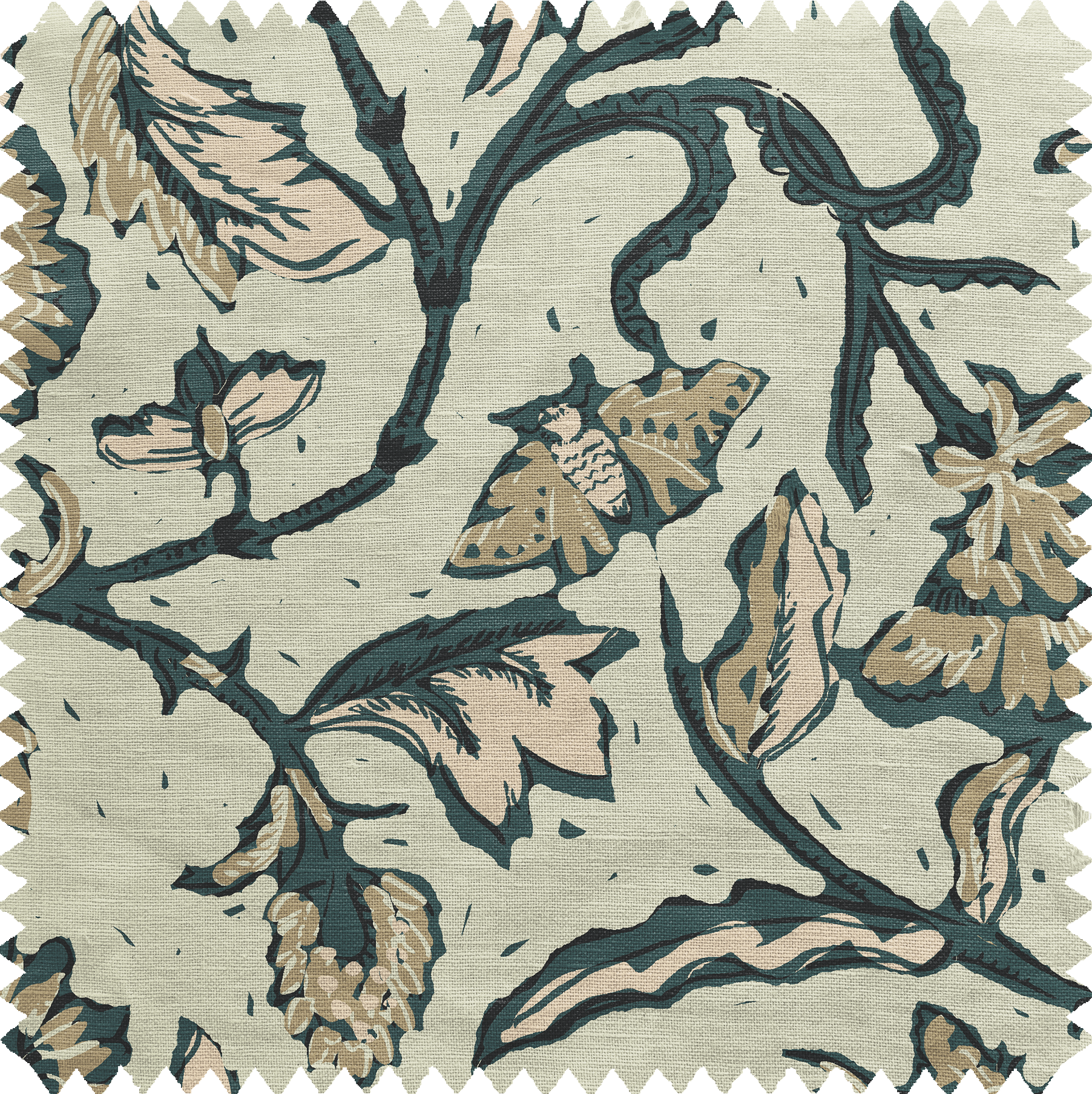 Bota Flower Fabric in Celadon