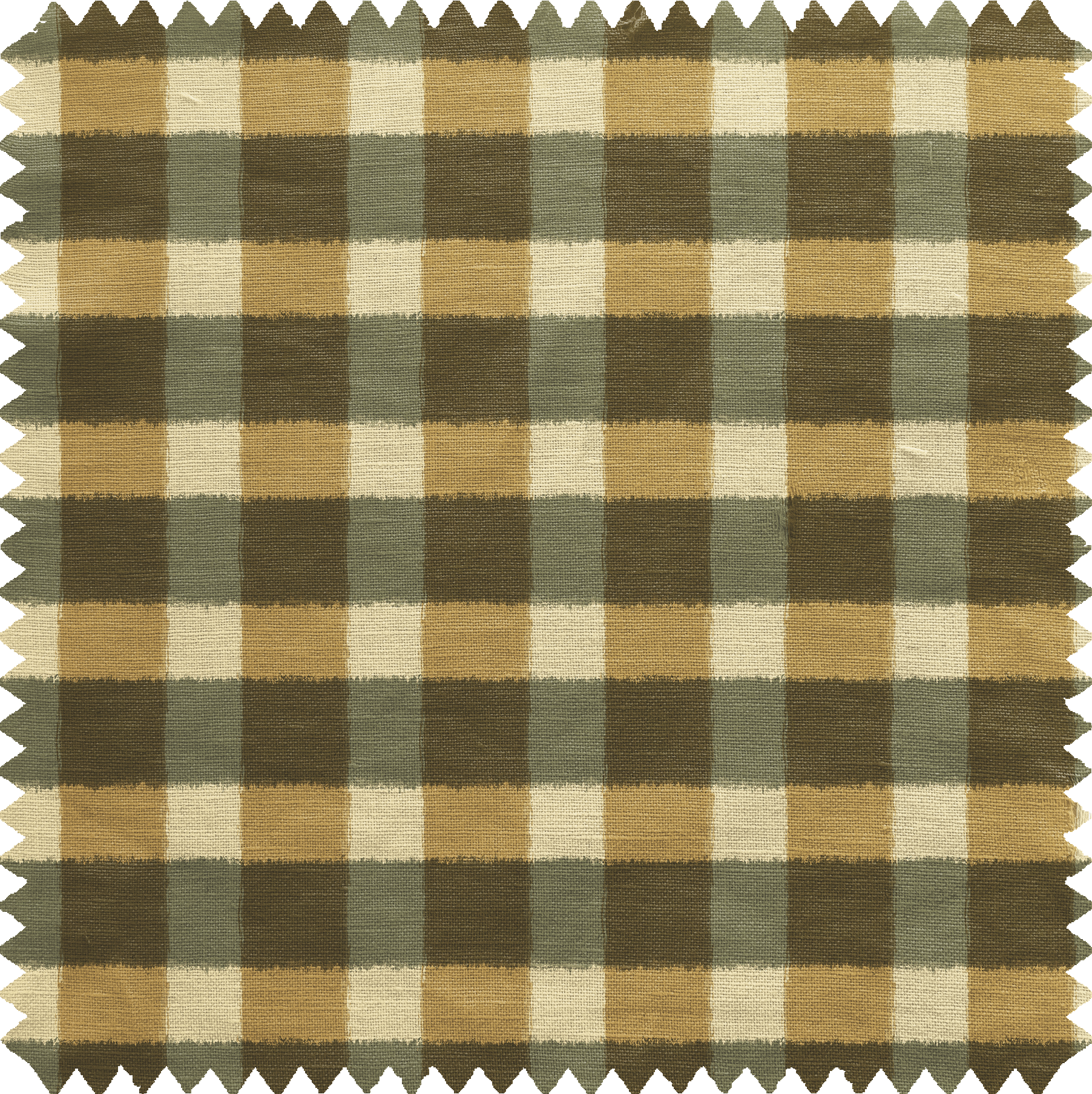 Field Check Fabric in Olive