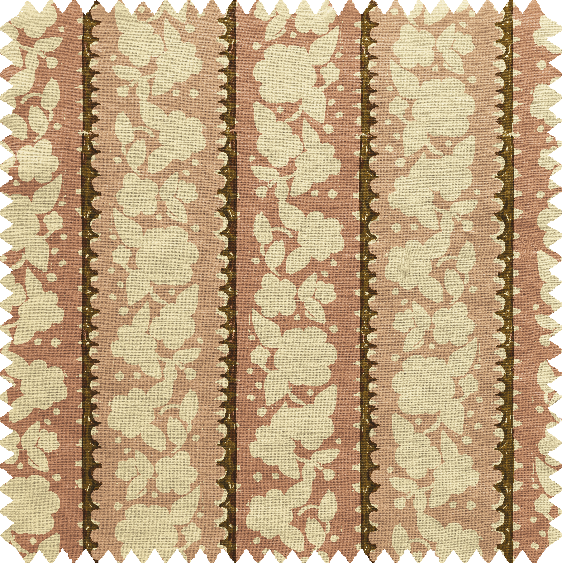 Scallop Stripe Fabric in Sanguine