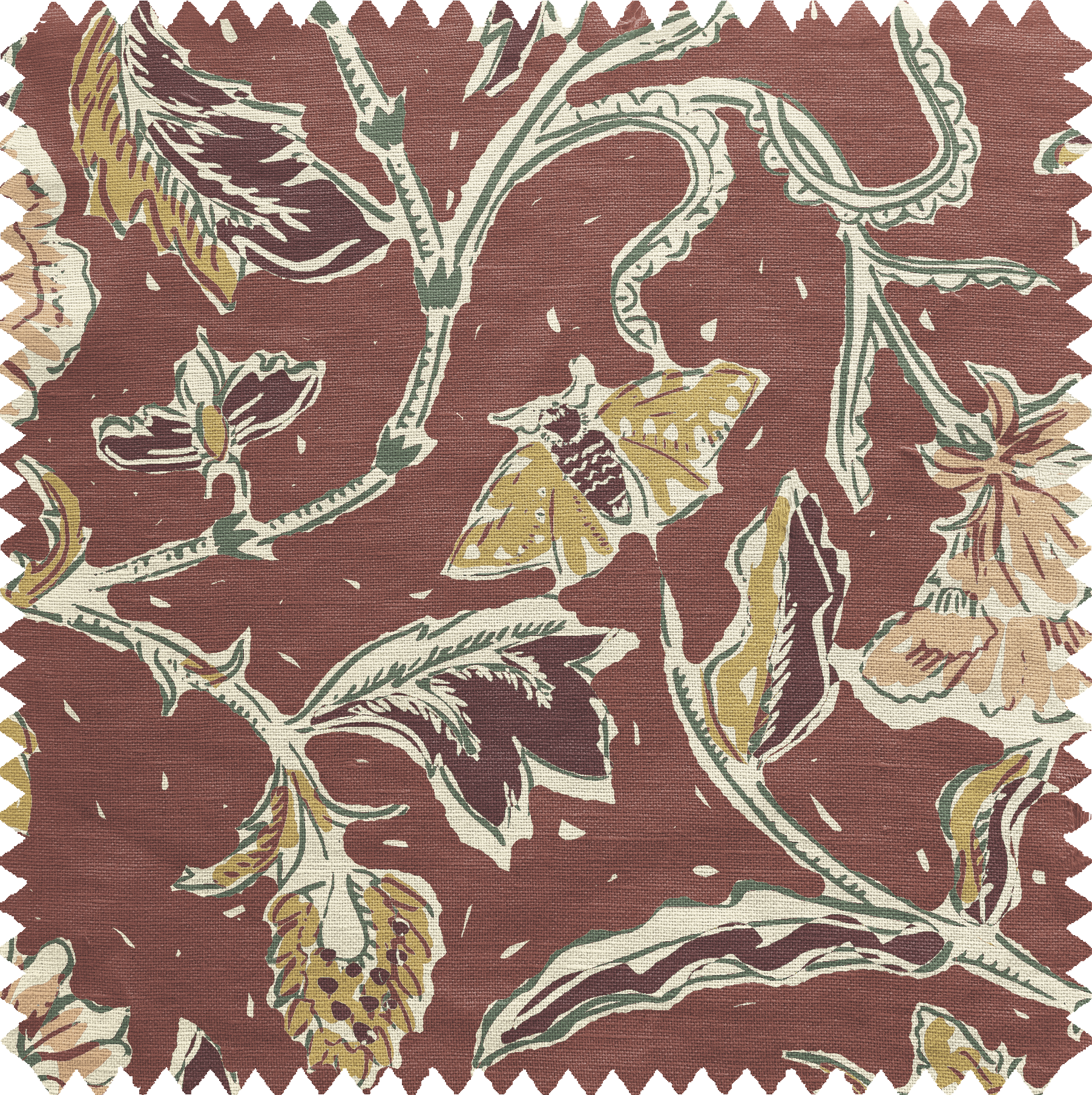 Bota Flower Fabric in Claret