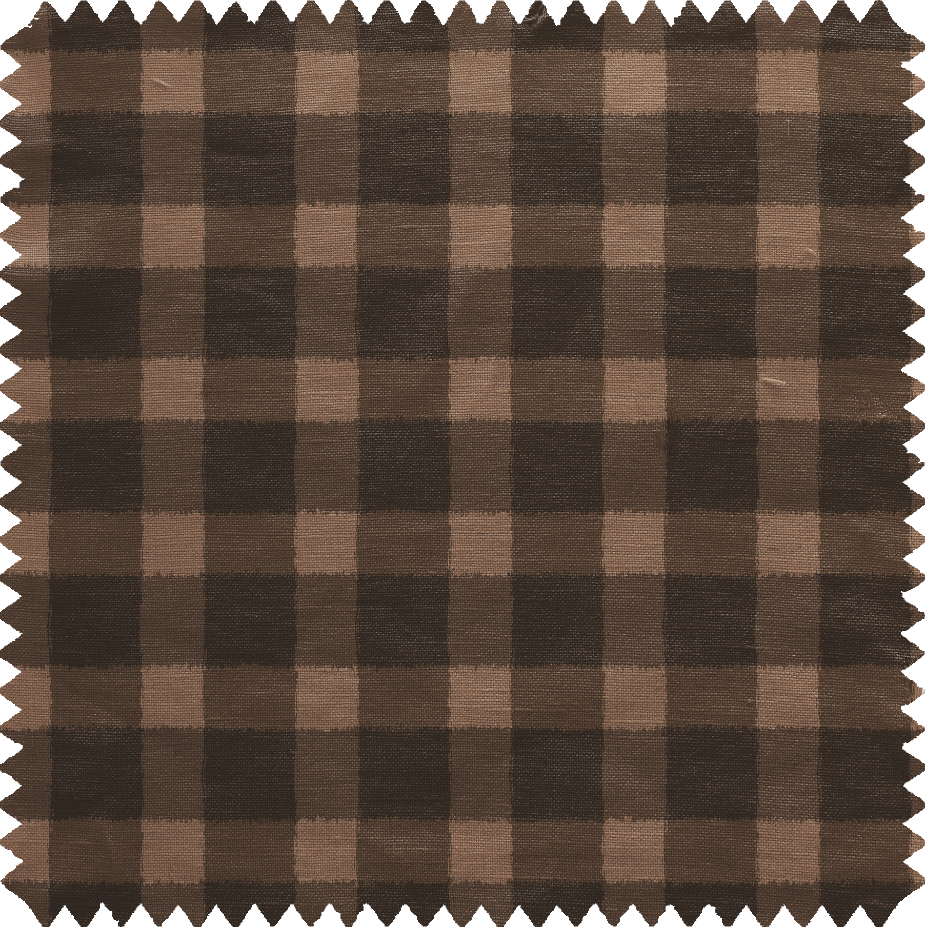 Field Check Fabric in Walnut