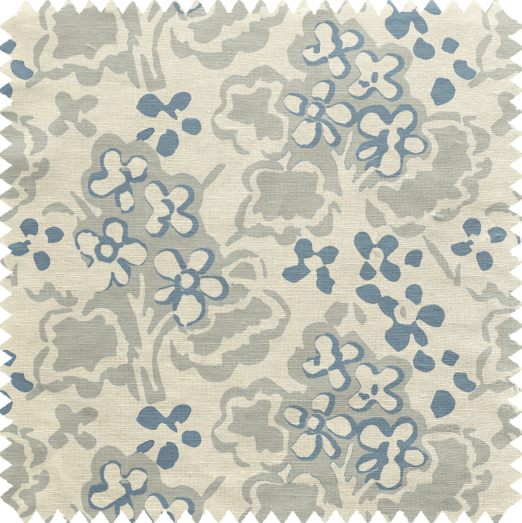 Fountain Flower Fabric in Sky