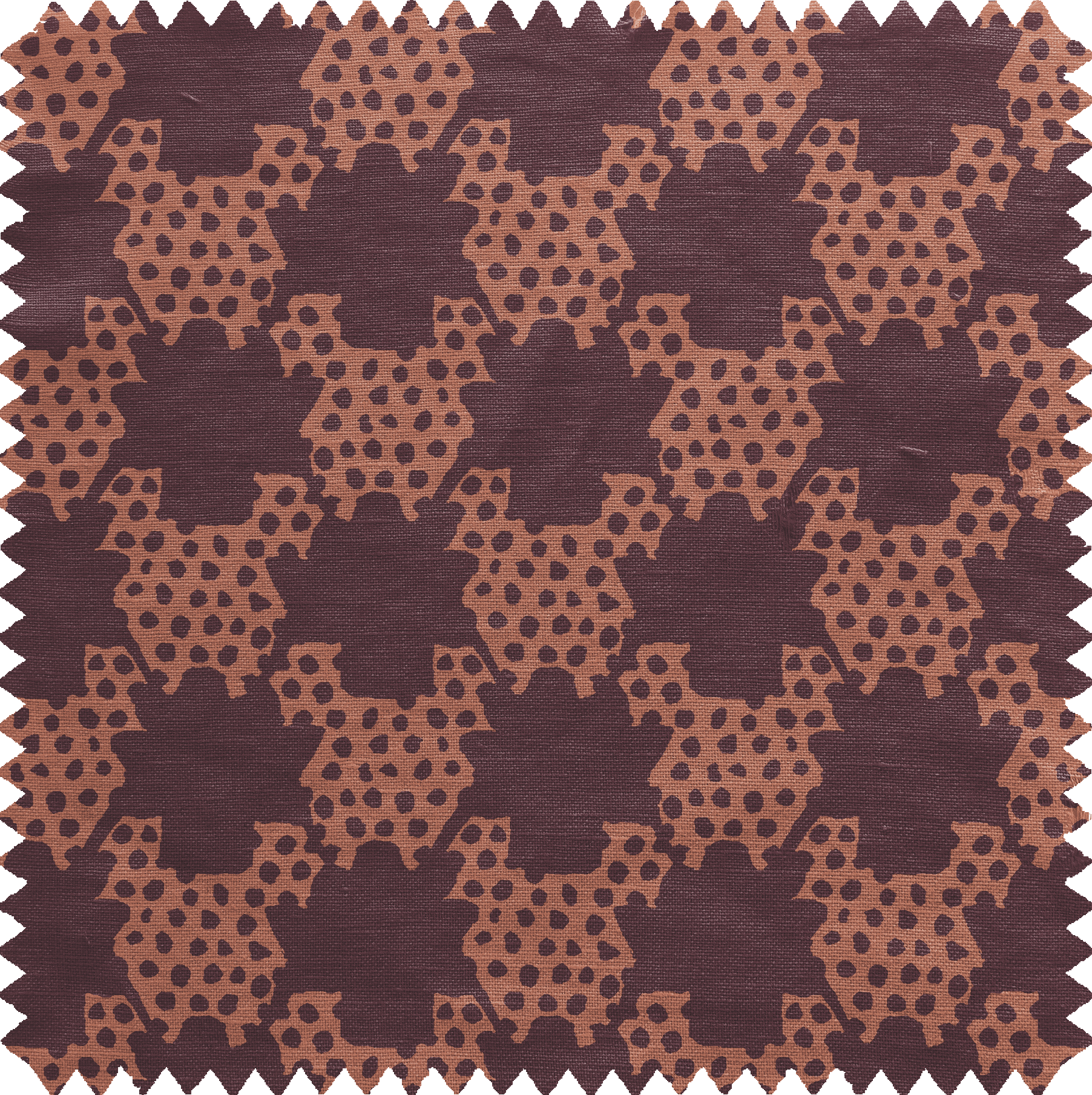Bobby Dot Fabric in Maroon