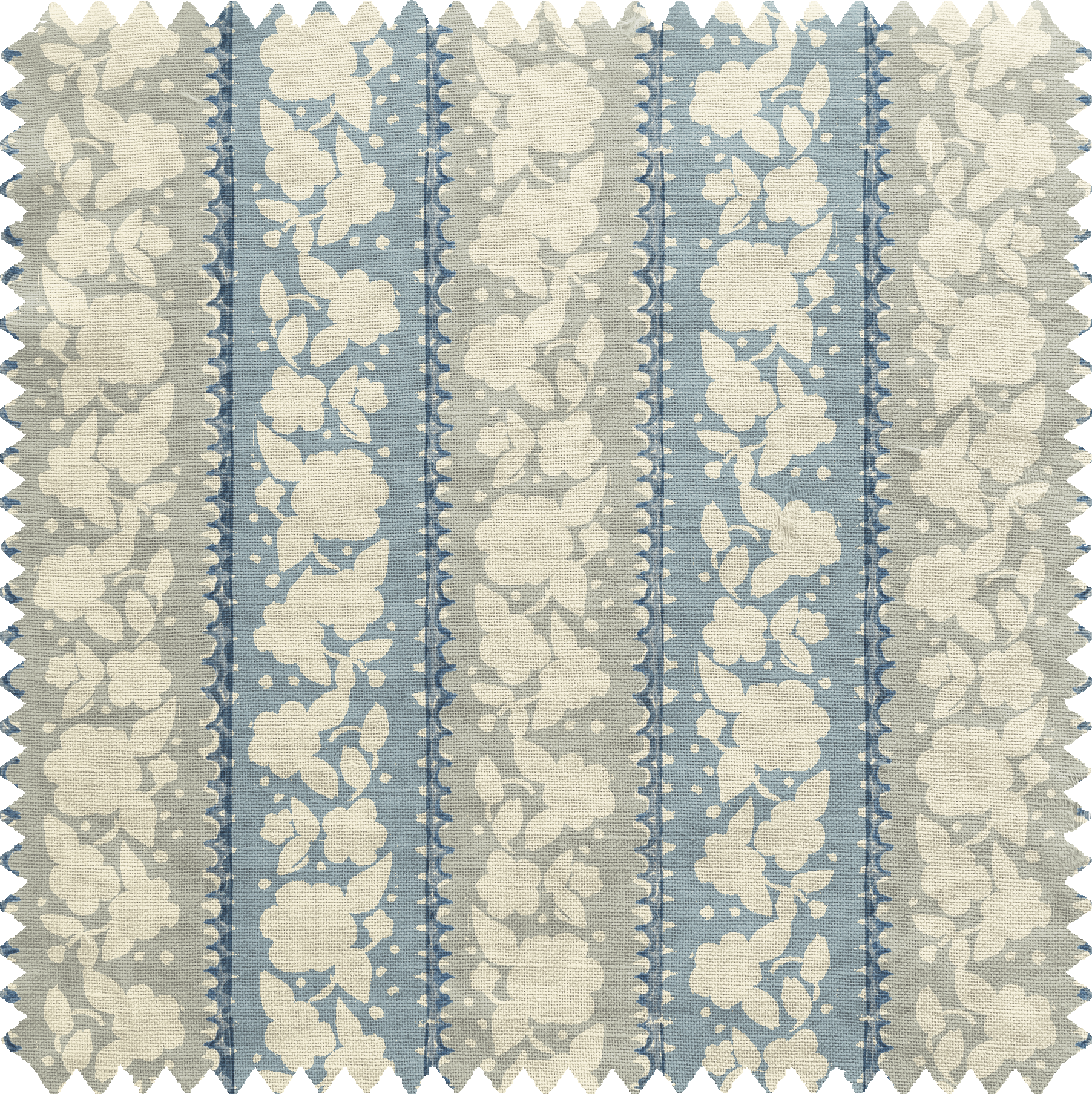Scallop Stripe Fabric in Sky