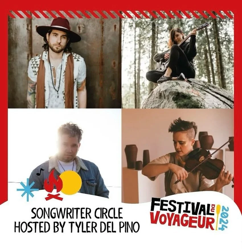 Hello :) i am excited to be sharing some songs at @fdvoyageur fdvoyageur for the first time with @tylerdelpinomusic @rainehamilton @donamero 

Sunday February 18th
Forest Tent 
230-330

Maybe I will see you there&hellip;. 💌🌨️🎈