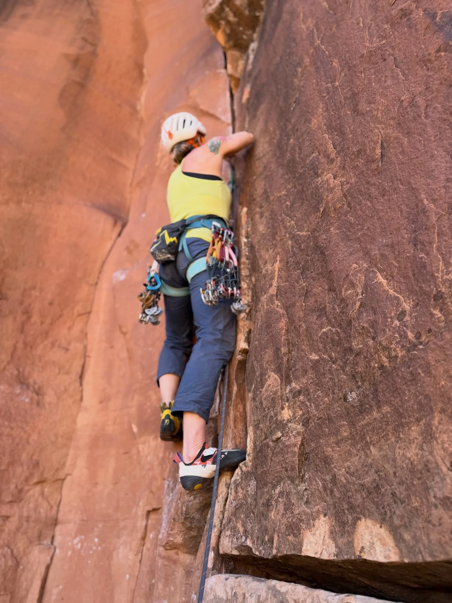 Grateful to @fa_resoles and @lasportivana for helping me continue doing what I love. After losing six toes to frostbite, I didn&rsquo;t think this level of precision was possible again. These modifications have changed that. Back in a Katana Lace on 