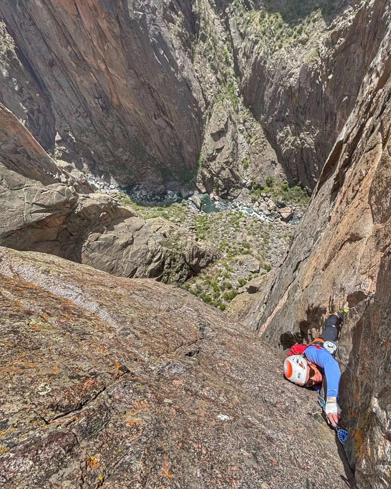 Looking forward to returning to the @blackcanyonnps soon. This place is truly wild and every route feels like a full adventure. This shot was taken high up on a route called &ldquo;Journey Home&rdquo;. Photo @julia.cassou