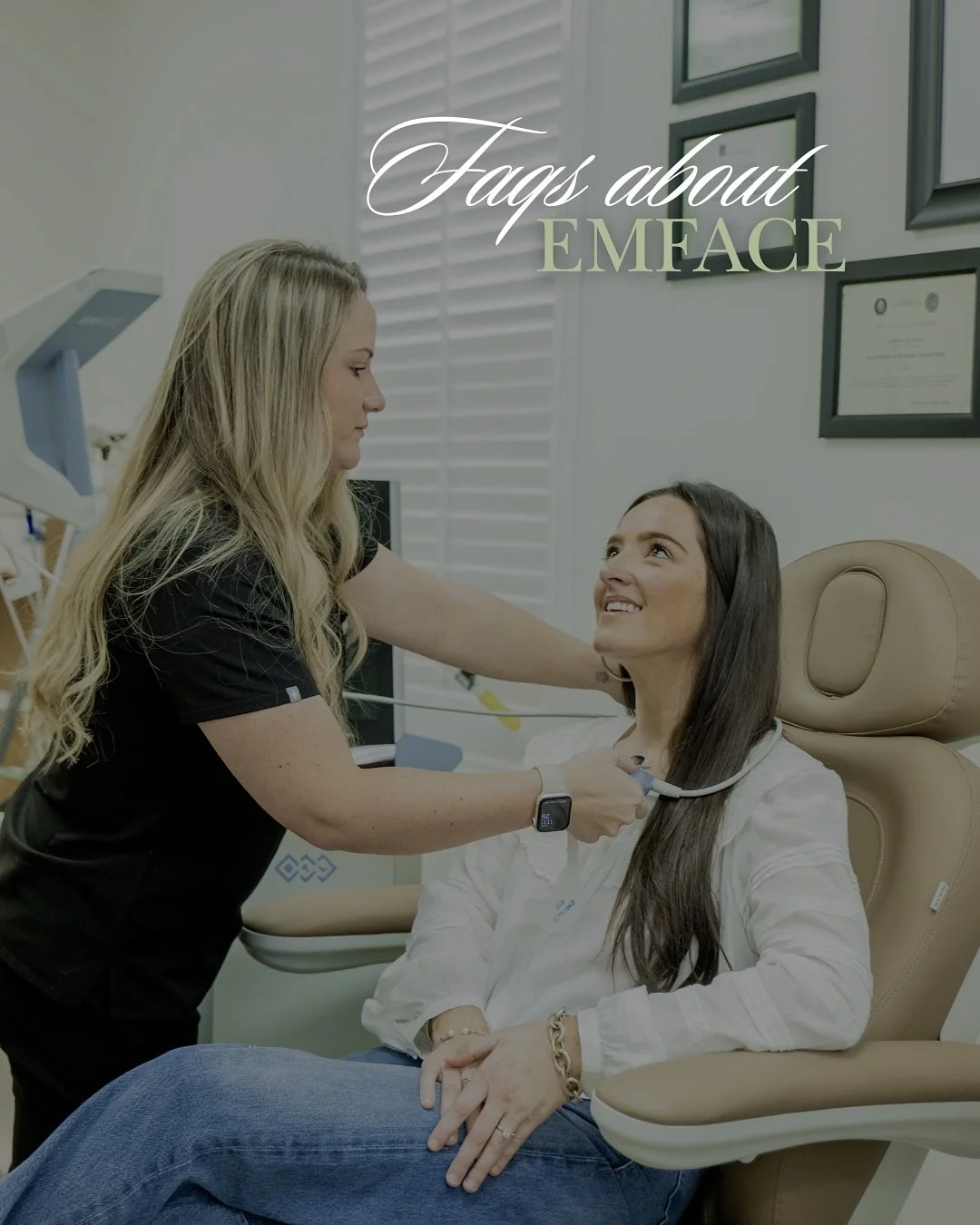 Do you struggle with stubborn wrinkles, sagging skin, or a tired-looking face? 

Here&rsquo;s why Emface is great:
+ Smooths fine lines and wrinkles
+ Lifts and tones sagging skin
+ Boosts collagen production naturally
+ No downtime &mdash; just real