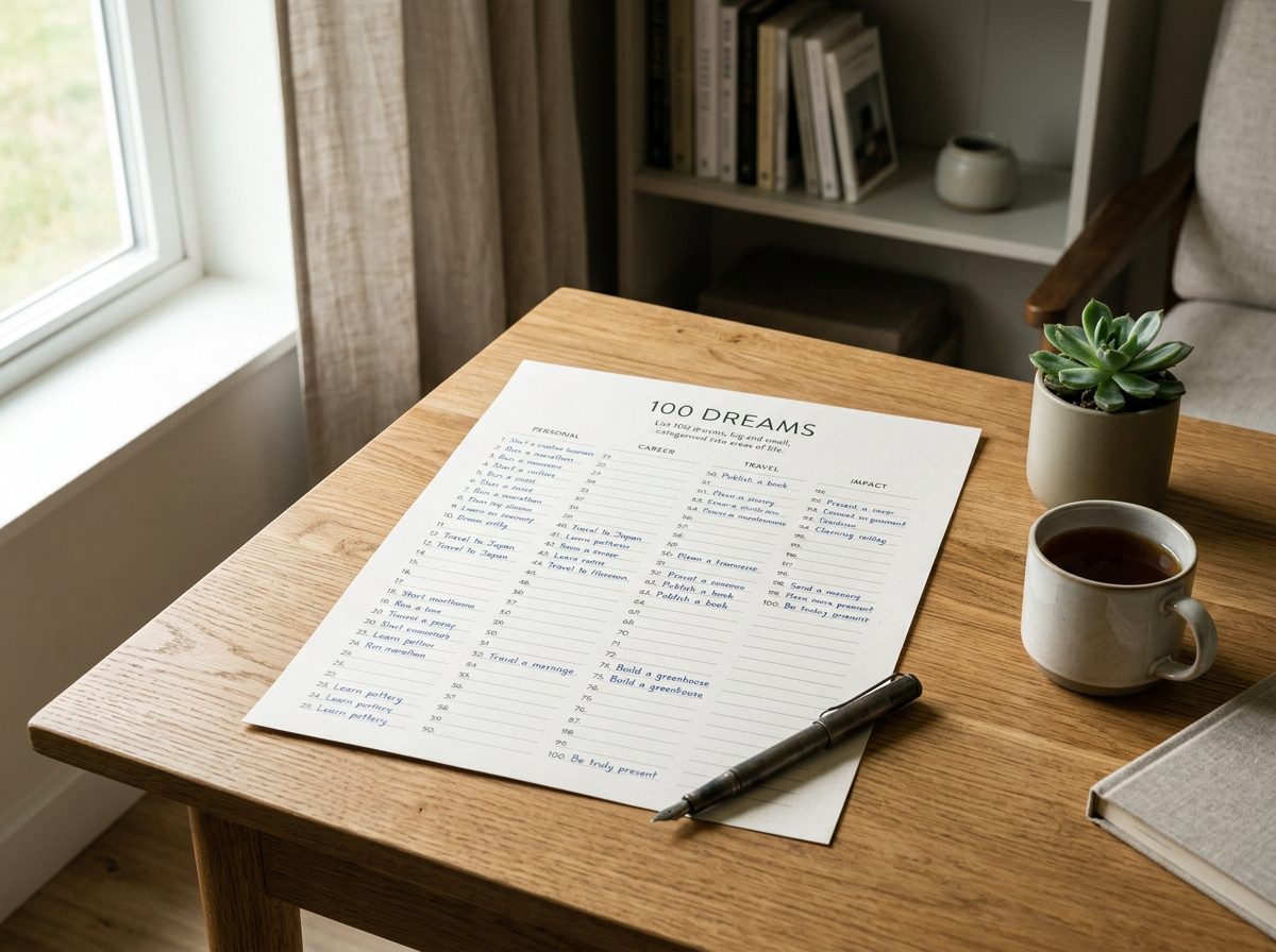 100 Dreams Worksheet