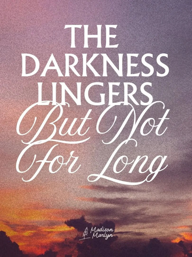 "Death, like winter, settled deep.
And death each part of you has reached.
But by God's hand and His alone
Does spring come forth, is life reborn."

The winter is settling deep for us, but it's darkness won't linger for long.