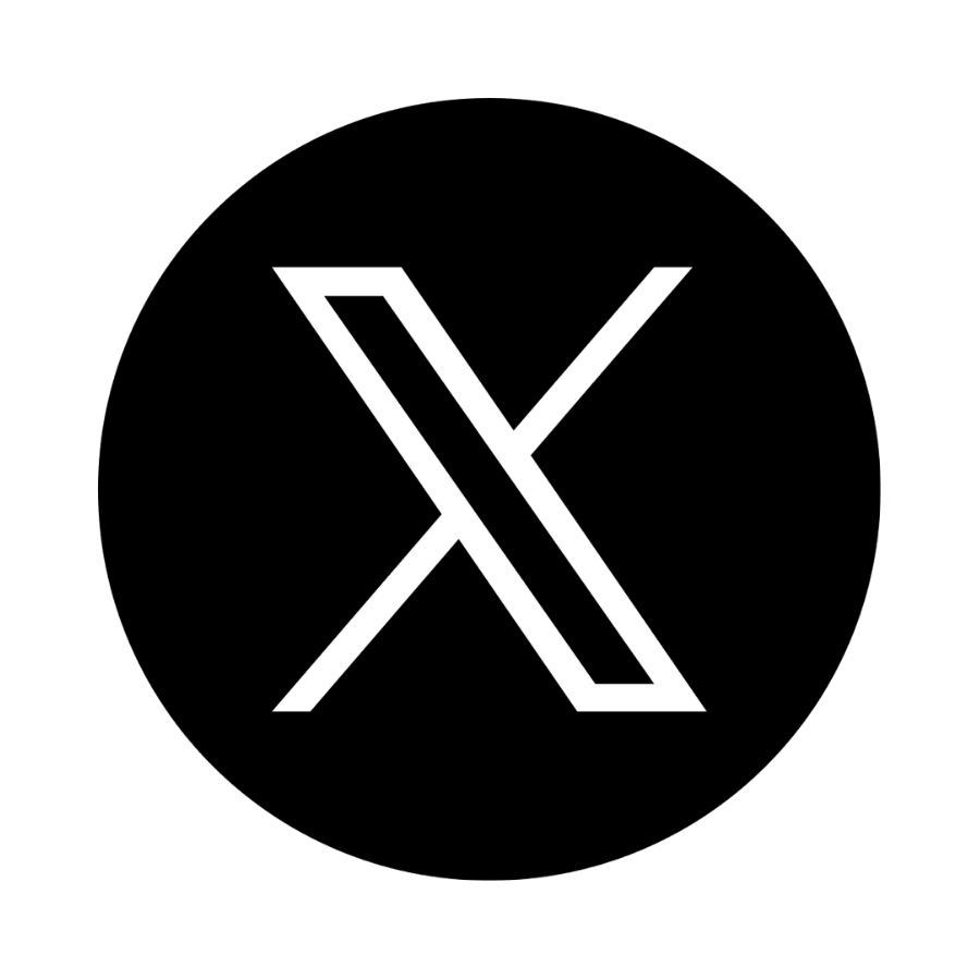 Minimalist black and white logo with a stylized letter X and a diagonal slash.