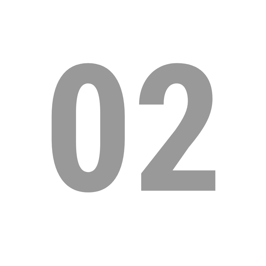 The numbers "02" representing the second stage in the process.